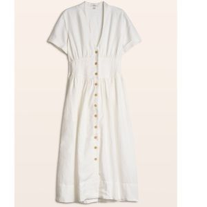 Aritzia Wilfred Sedallia White Midi mid-length Linen dress